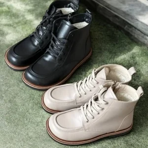 Women Suede Winter Boots Handmade Anatomical Ankle Boots